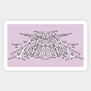 Super Duper Black Metal Logo - White Sticker